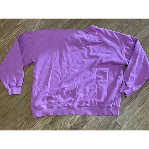 FatFace Pink Crew Neck Pull Over Oversized Cotton Sweatshirt, Women's 18 - Picture 6 of 6